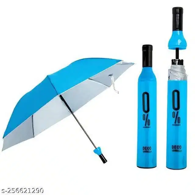 Portable with Bottle Umbrella, Blue