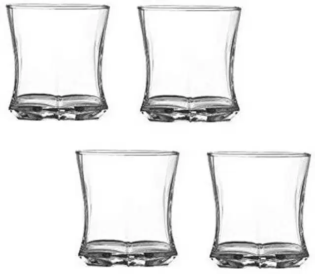 Liquor cum Cocktail Glasses, Transparent, 280 ml, Pack of 4