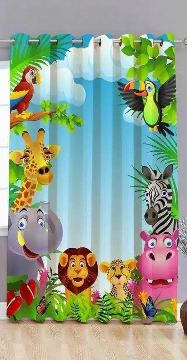 Digital Printed Window & Door Curtains, Multicolor, 9 feet