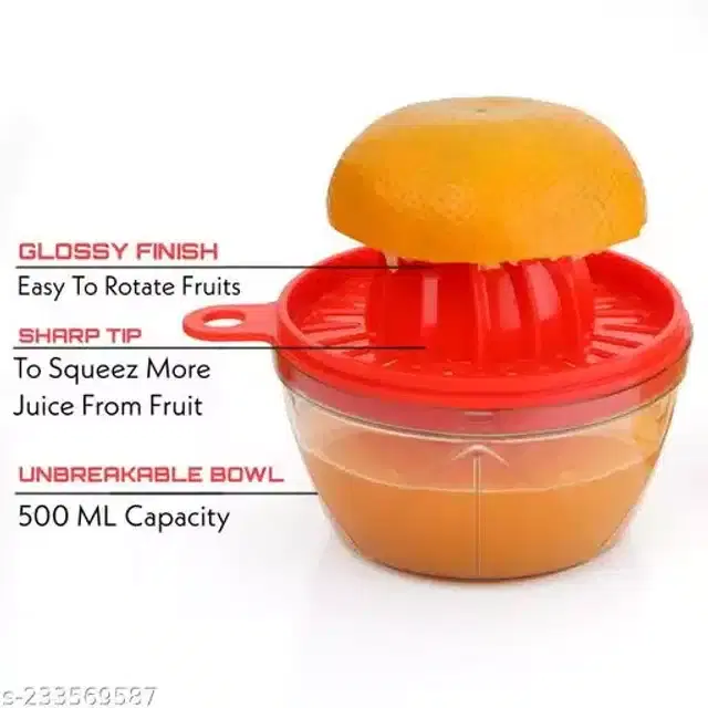 Plastic Manual Juicer, Assorted, 600 ml