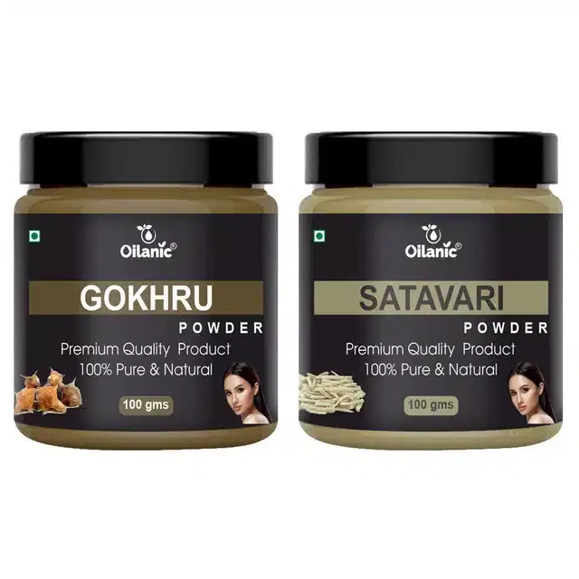 Natural Gokhru & Shatavari Powder for Skin & Hair, Pack of 2, 100 g