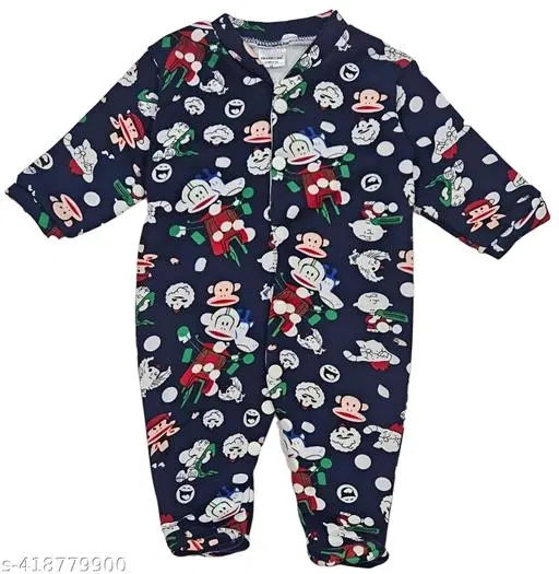 Cotton Rompers for Kids (Multicolor, 3-6 Months)