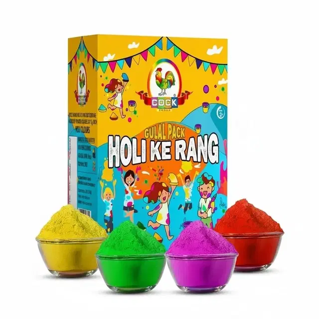 Cock Holi Ke Rng Gulal, 300 g, Pack Of 4