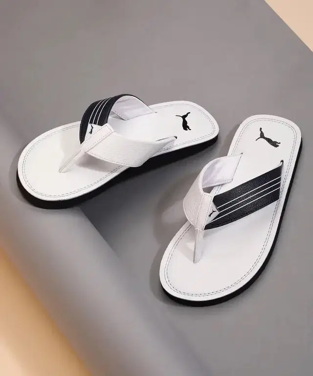 Casual Sliders for Men (White, 6)