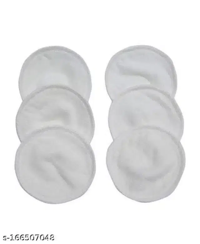 Reusable Breast Pads, White, Pack of 6