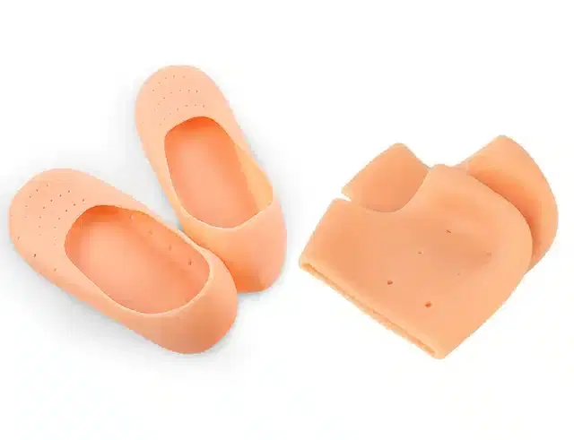 Silicone Gel Heel Socks with Pad, Assorted, Set of 2