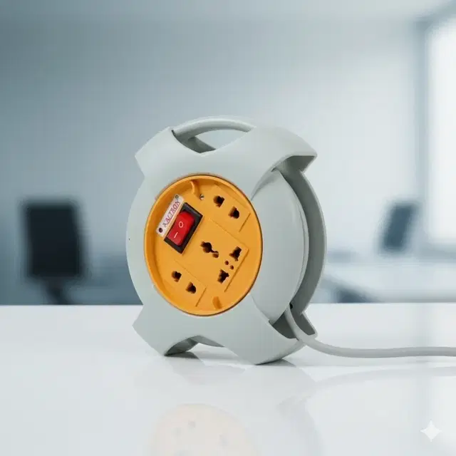 Kaltron 3+1 Yellow Extension Borad, Wire Length- 4 Meters, Yellow