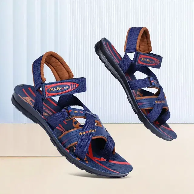 Synthetic Casual Sandals for Men (Blue, 6)