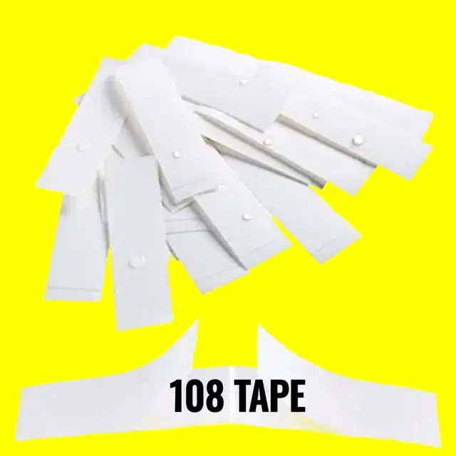 Acrylic Film Clothing 108 Double Sided Tape Strips, Transparent, Set of 1
