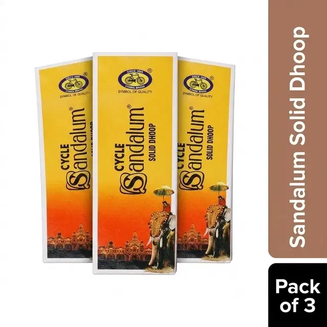 Cycle Pure Sandalum Solid Dhoop 3X8 Pc - Pack of 3