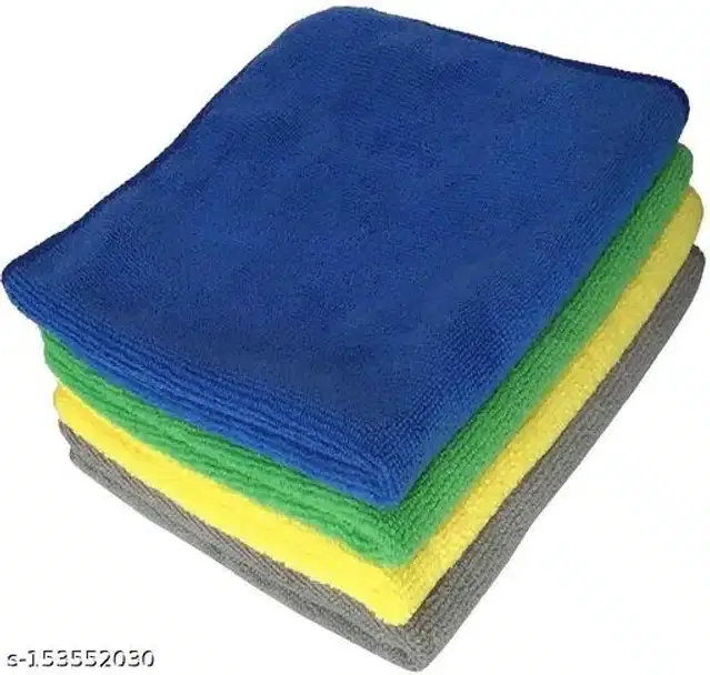 Microfiber Bath Towel, Multicolor, 40x40 cm, Pack of 4