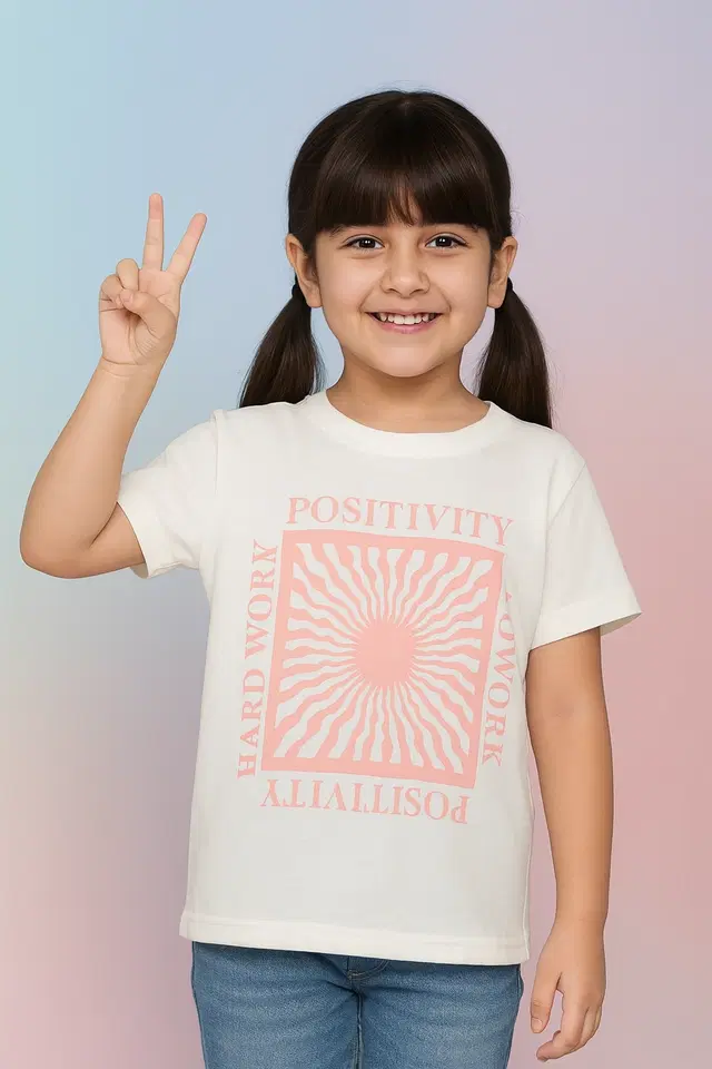 Cotton Printed Tops/Tunics for Girls, Grey (32)