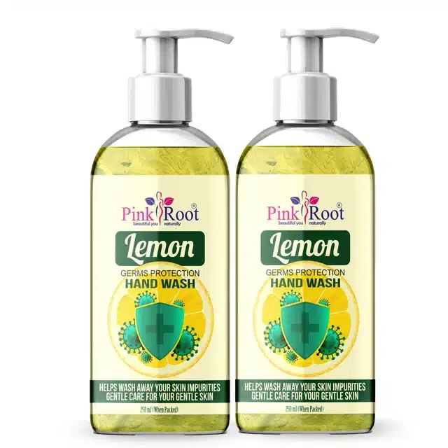 Pink Root Lemon Hand Wash, Pack of 2, 200 ml