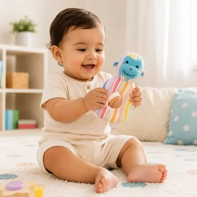 ILearnnGrow Monkey Face Rattle