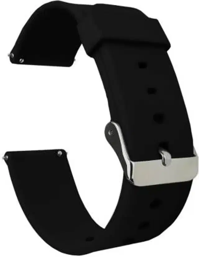 Silicone Watch Straps for Smartwatch, Black, 20 mm