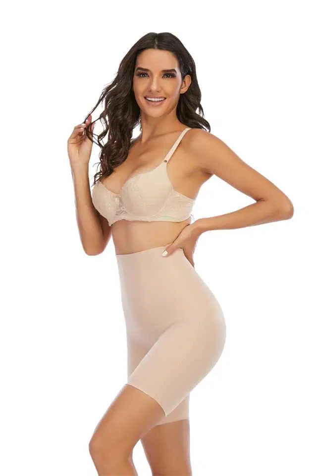 Women’s Cotton Lycra Tummy Control 4-in-1 Blended High Waist Tummy & Thigh Shapewear (S705)