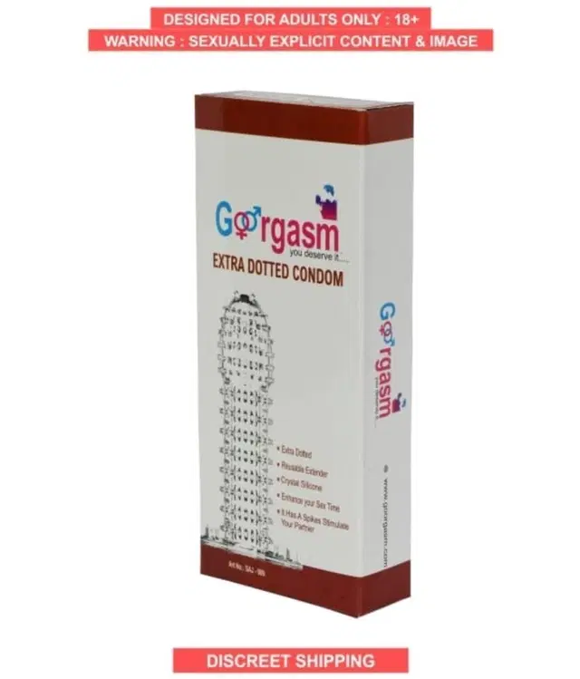 Crystal Dotted Reusable Condom for Men, Transparent