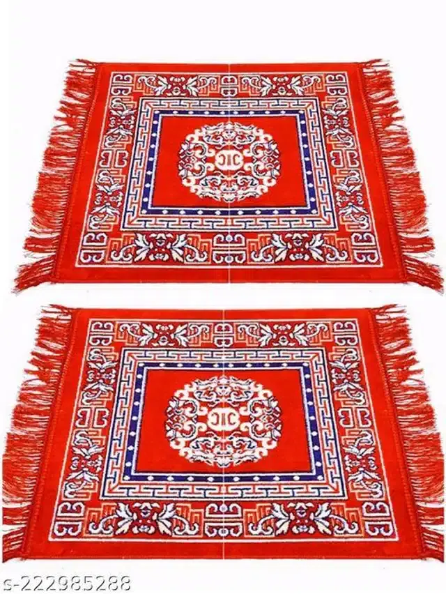 Prayer Mats, Red, 19x18x0.5 inches, Pack of 2