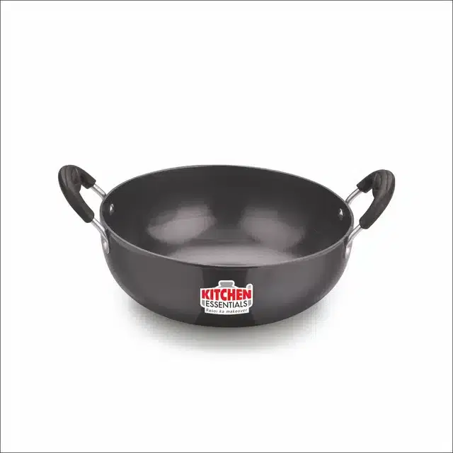 Kitchen Essentials Deep Kadhai, Black, 1.65 L