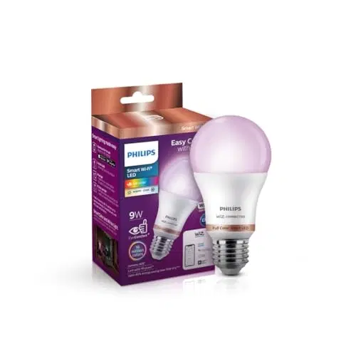 Philips WiZ 9w E27 Wi-Fi & Bluetooth Led Smart Bulb With Music Sync, Compatible With Amazon Alexa & Google Assistant, 16 Million Colours & Motion Sensing Technology | Pack Of 1