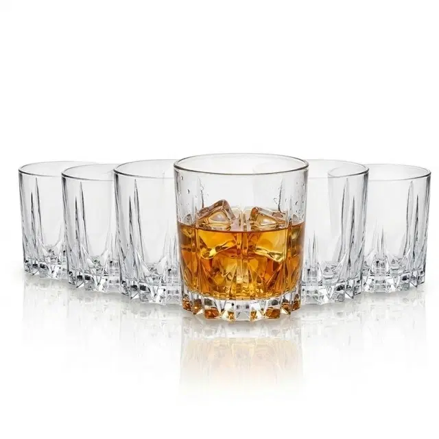 Cello Estonia K-Series Glass Tumbler, 360 ml | Set Of 6 | Lead-Free Toughened Glass | Dishwasher Safe | Water, Juice & Cocktail Glass For Home, Office & Parties