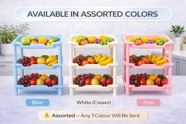 Multifunctional Detachable 3 Layer Rectangular Plastic Bathroom Organizer Kitchen Shelf Shelves Storage Rack Assorted Any 1 Colour