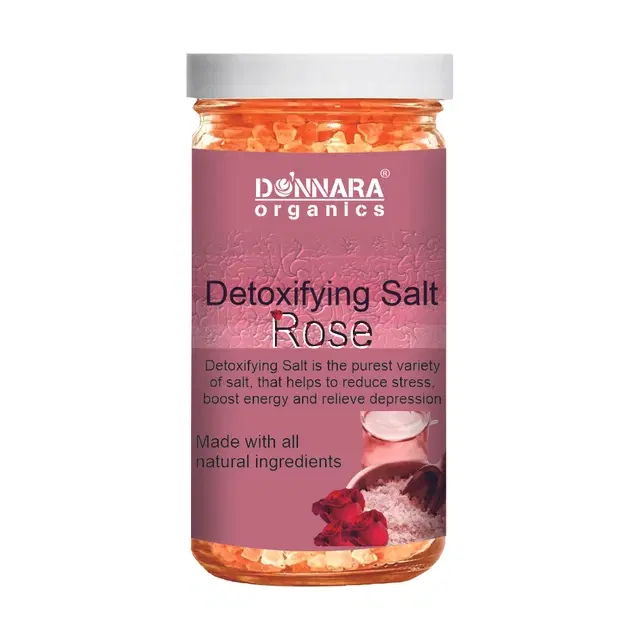 Donnara Organics Detoxifying Rose Bath Salt Crystal, 200 g