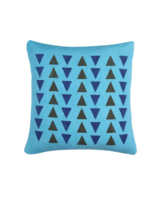 Cotton Cushion Cover, Sky Blue, 16x16 inches
