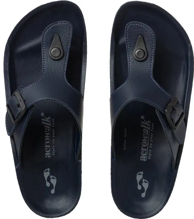 aerowalk Flip Flops for Men (Blue, 8)