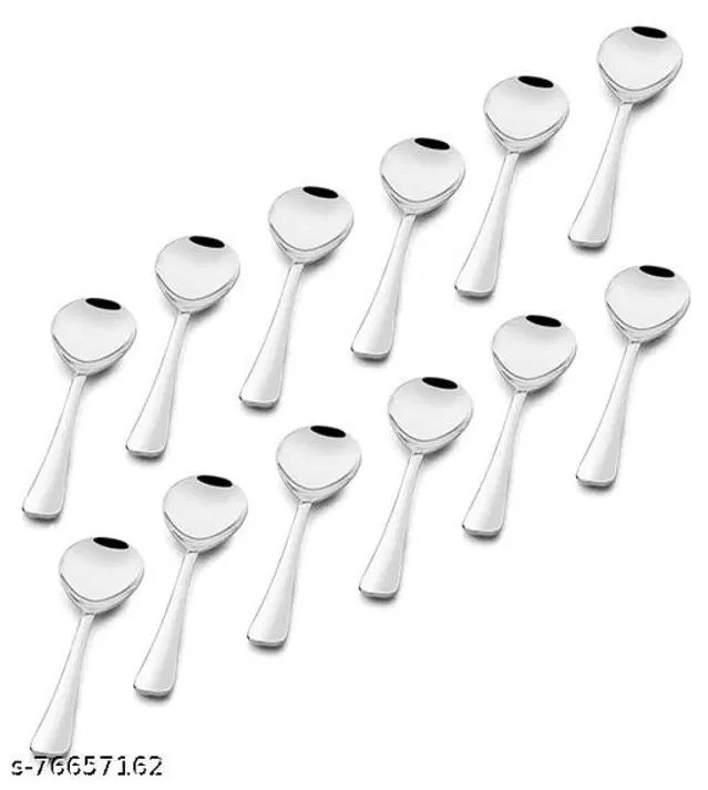 Stainless Steel Spoons, Multicolor, Pack of 12
