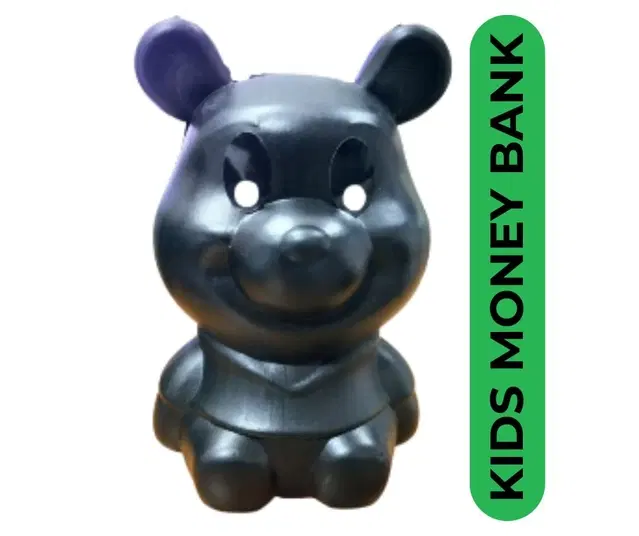 Plastic Money Bank for Kids, Black