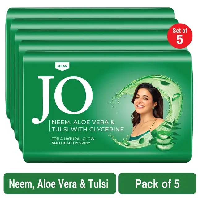 Jo Neem Tulsi Aloevera Soap 5X100 g (Pack of 5)