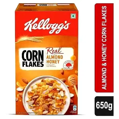 Kellogg'S Real Almond & Honey Corn Flakes (Carton) 650 G