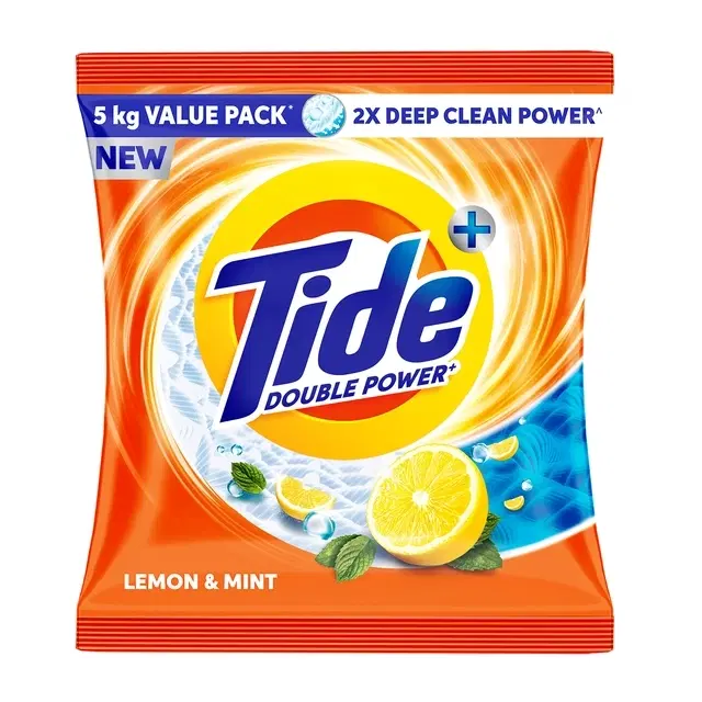 Tide Plus Double Power Lemon & Mint Detergent Powder 5 kg