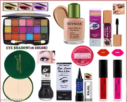 Face Makeup Combo, Multicolor, Set of 1