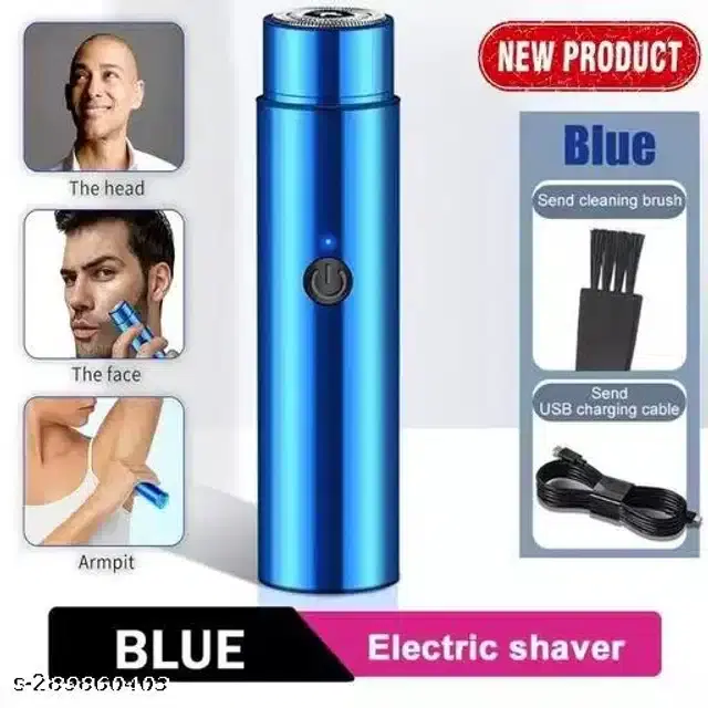Mini Portable Electric Shaver for Men & Women, Blue