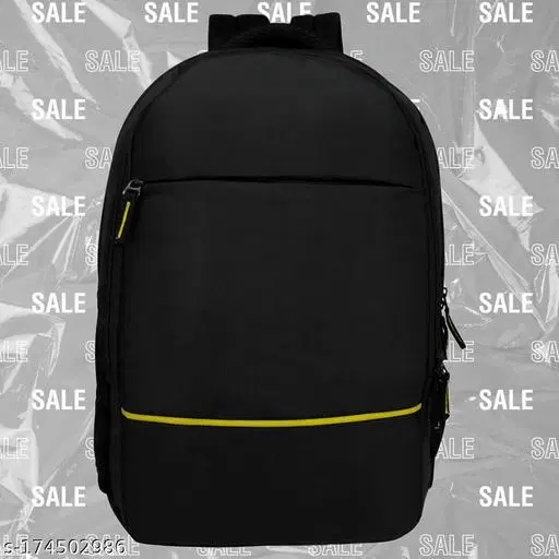 Nylon Backpack for Men & Women, Black