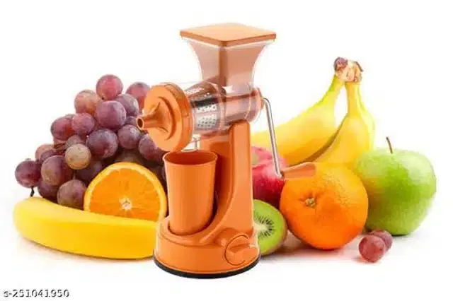 Manual Fruit Vegetable Juicer with Cup & Waste Collector, Assorted, 600 ml