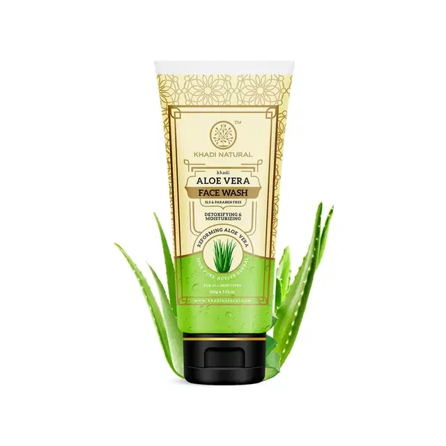 Khadi Natural Aloe Vera Face Wash (SLS & Paraben Free) 100 g