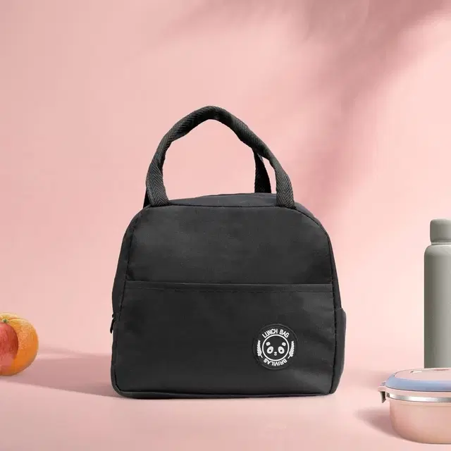 Hot & Cold Insulated Lunch Box Bag (Black)