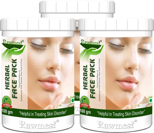 Ayurvedic Natural Herbal Face Pack, 100 g, Pack of 3