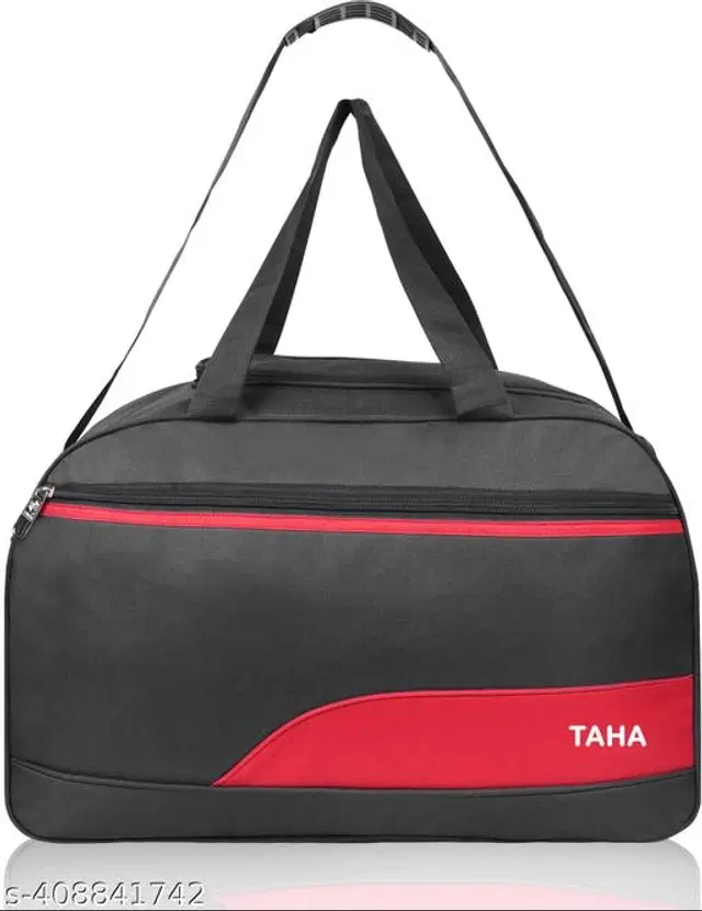 Polyester Duffel Bags, Black & Red