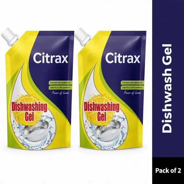 Citrax Dishwash Gel 2X500 ml (Pack of 2)