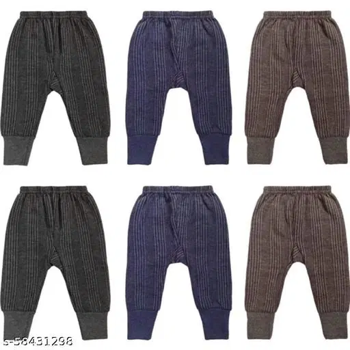 Woolen Thermal Bottomwear for Kids, Pack of 6 (Multicolor, 0-3 Months)