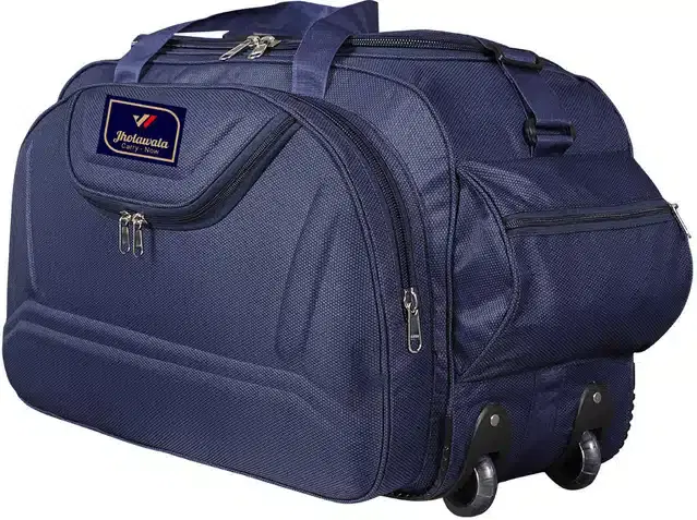Polyester Traveling Luggage Bag with Wheels, Blue,61.9 L