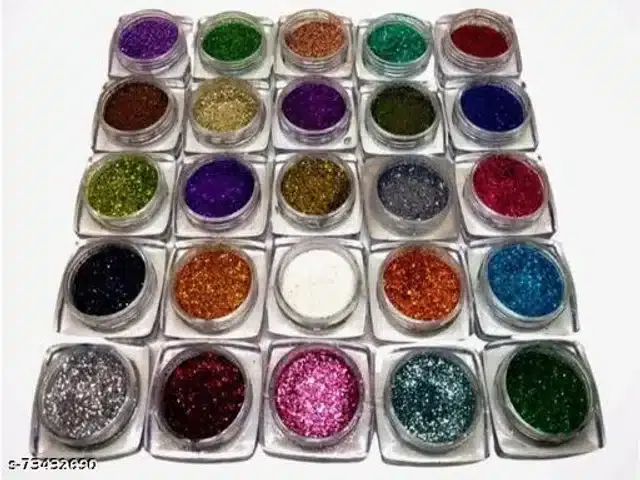 Premium Eye Glitter, Multicolor, Pack of 25