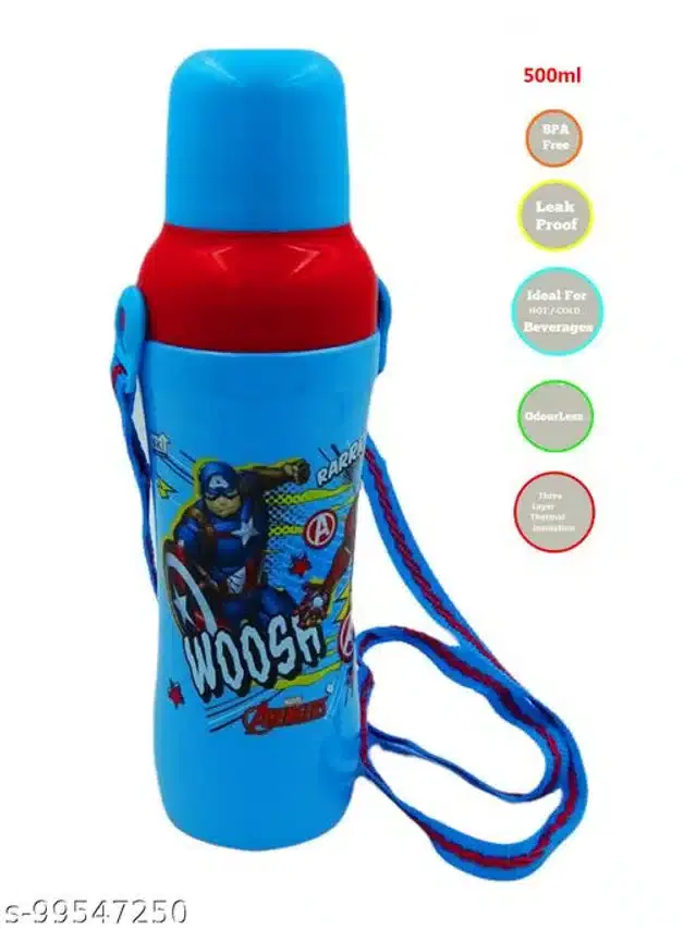 Plastic Water Bottle, Blue, 500 ml