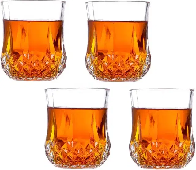 Liquor cum Cocktail Glasses, Transparent, 200 ml, Pack of 4