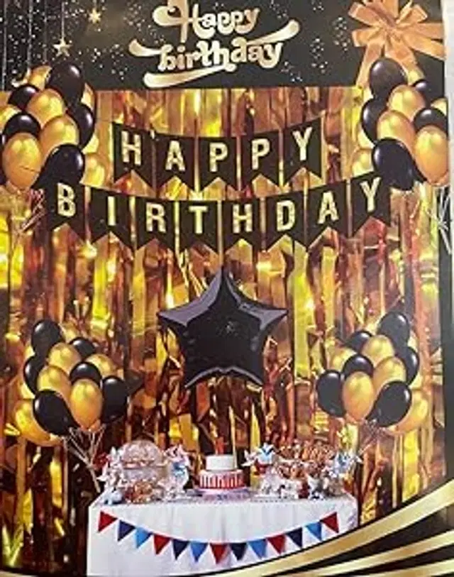 Birthday Decorations Kit, Multicolor, Set of 36