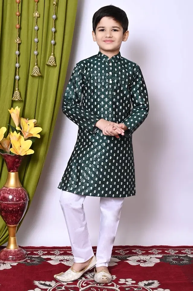 Bottle Green & White